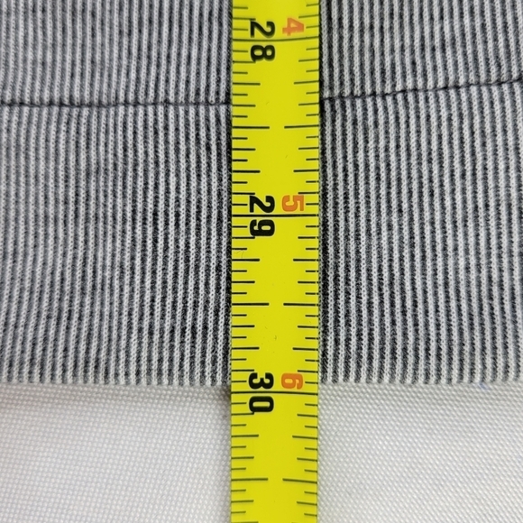 CAbi Drop Off Zip Jacket Size L Pinstripe Front Back Zipper High Low Hem 5300 - Picture 8 of 12